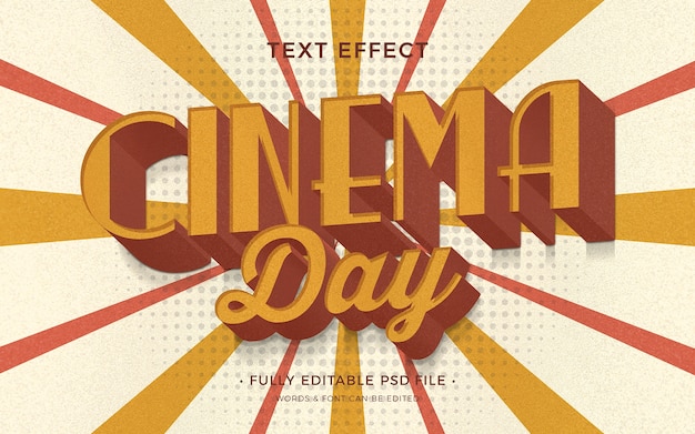 Text-Effekt für den Weltkino-Tag