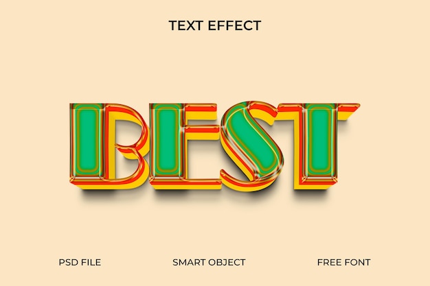 Text-Effekt im 3D-Stil, der bearbeitet werden kann