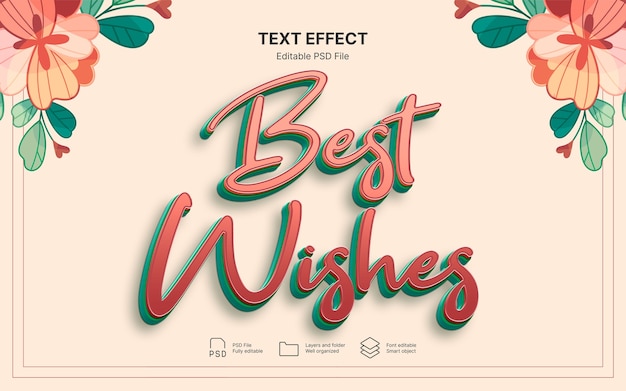 Text-Effekt mit den besten Wünschen