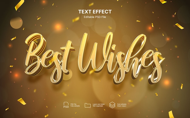 Text-Effekt mit den besten Wünschen