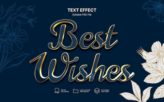 Text-Effekt mit den besten Wünschen