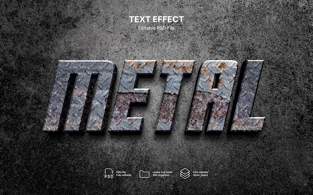 Text-Effekt mit Metallverschleiß
