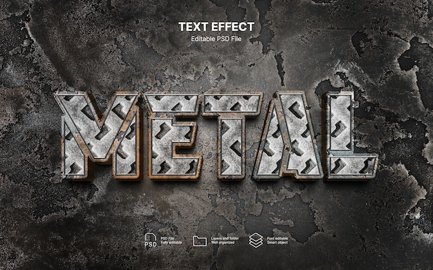 Text-Effekt mit Metallverschleiß