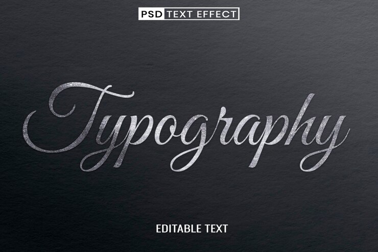 PSD text-effekt psd geprägte folien silber hochwertige vorlage