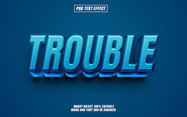 Text-Effekt-Schriftart bearbeitbare Typografie 3D-Text