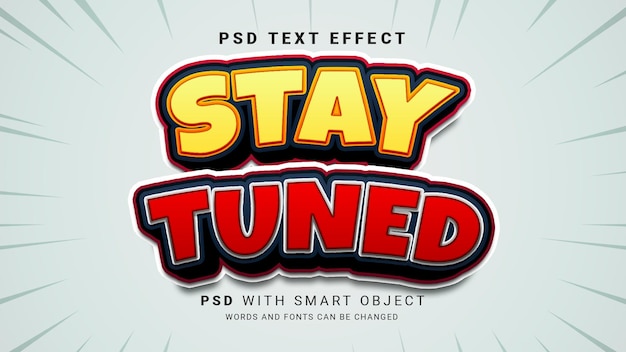 Text-Effekt Stay tuned