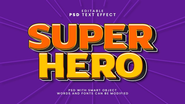 Text-Effekt Superheld