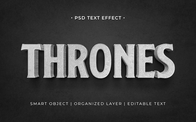 PSD text-effekt von thronen