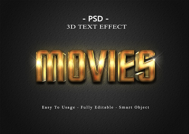 Text-effekt-vorlage für 3d-filme