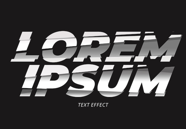 Text-Effekt-Vorlage für geschnittene Linien