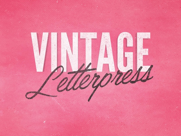 Text-Effekt-Vorlage mit Vintage-Typ-Stil