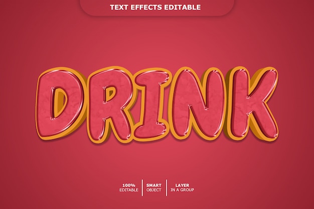Text-effekt-vorlage trinken