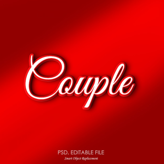 Text-Effektmodell der Paare romantisches