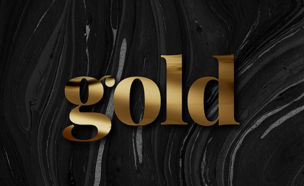 Text mit Gold-Effekt
