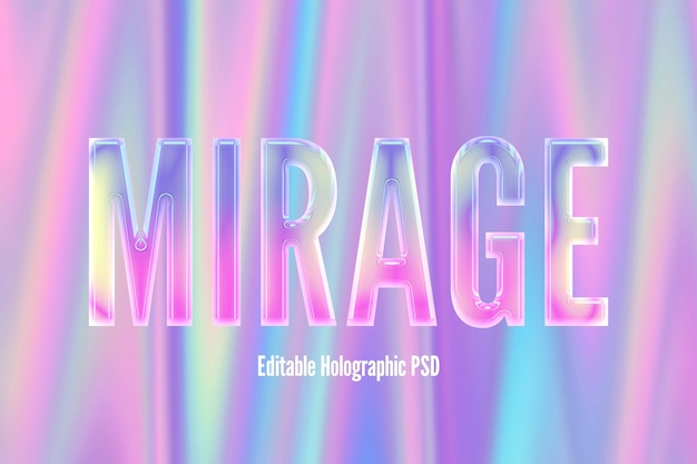 Text mit holographischer Wirkung
