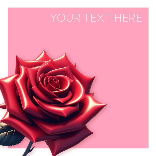 PSD text rose 3d (text in 3d)