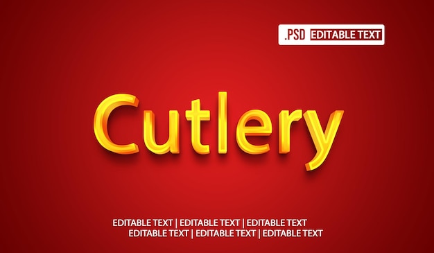 Text-Stil-Effekt für Besteck