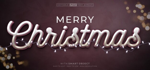 Texte 3d noël avec modèle de conception de luxe