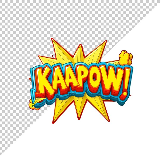 Texte Kapow 3d Avec Fond Transparent