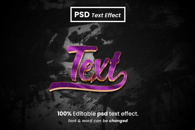 PSD texte de luxe effet de texte modifiable en 3d