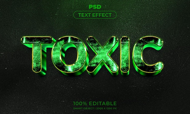 PSD texte modifiable en 3d et maquette de style d'effet de logo avec fond abstrait sombre