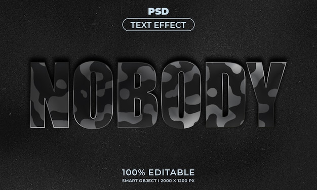Texte modifiable en 3d et maquette de style d'effet de logo avec fond abstrait sombre