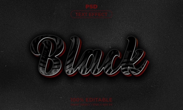 Texte modifiable en 3d et maquette de style d'effet de logo avec fond abstrait sombre