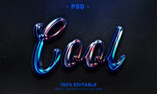 Texte modifiable en 3d et maquette de style d'effet de logo avec fond abstrait sombre