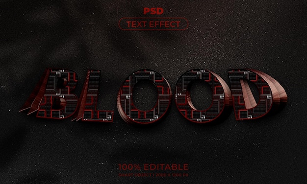 Texte modifiable en 3d et maquette de style d'effet de logo avec fond abstrait sombre
