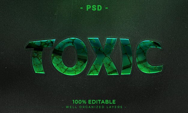 PSD texte modifiable en 3d et maquette de style d'effet de logo avec fond abstrait sombre