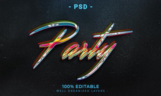 PSD texte modifiable en 3d et maquette de style d'effet de logo avec fond abstrait sombre