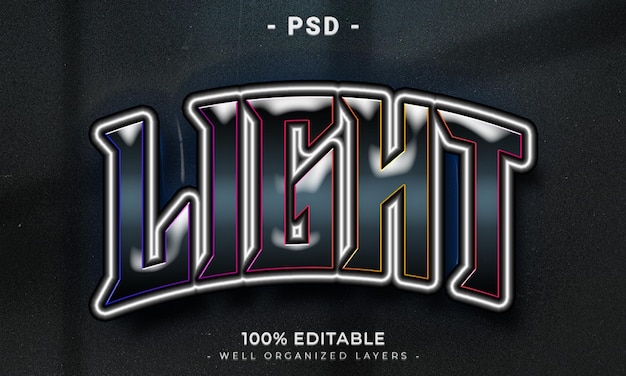 PSD texte modifiable en 3d et maquette de style d'effet de logo avec fond abstrait sombre