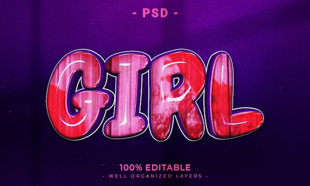 PSD texte modifiable en 3d et maquette de style d'effet de logo avec fond abstrait sombre