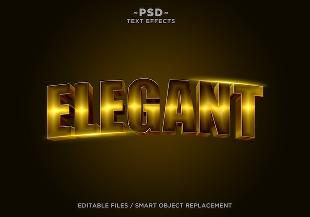 Texte modifiable avec effet doré 3D