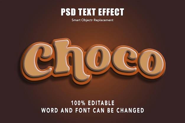 Texte Modifiable Effet De Texte De Style De Police Choco Comic