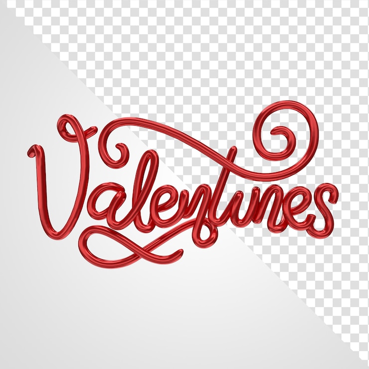 PSD texte de la saint-valentin au brésil conception de modèle de rendu 3d
