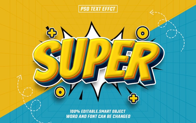 texte super modifiable effet de police de texte 3D pour le titre