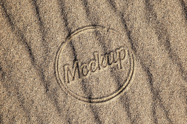 Texteffekt auf Sand