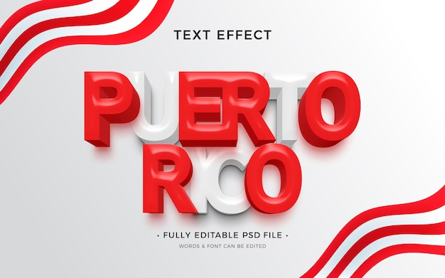 Texteffekt aus puerto rico