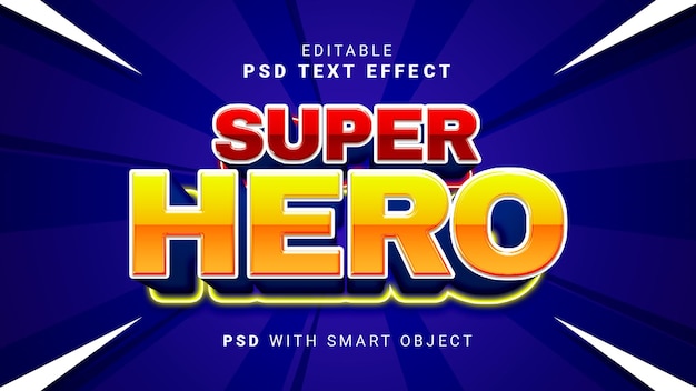 Texteffekt der Superhelden-Serie