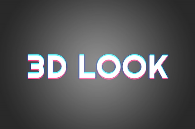Texteffekt des Blickes 3D