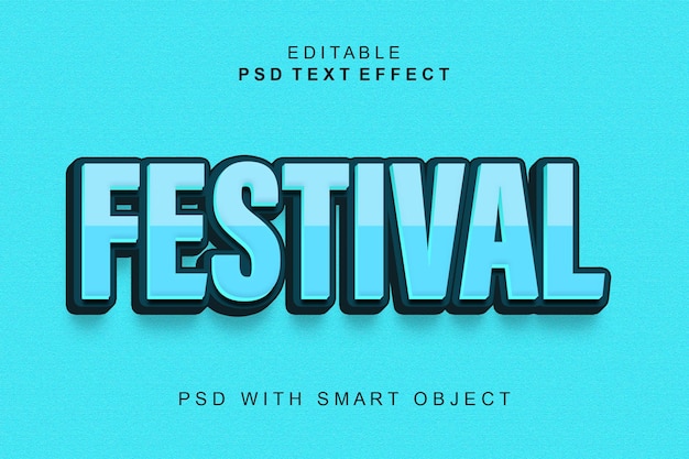 Texteffekt des festivals 3d
