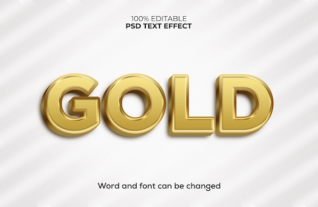 PSD texteffekt des gold 3d