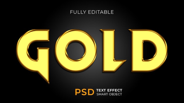 PSD texteffekt des gold 3d