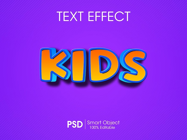 PSD texteffekt für kinder