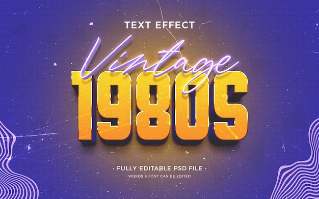Texteffekt im 80er-Jahre-Stil