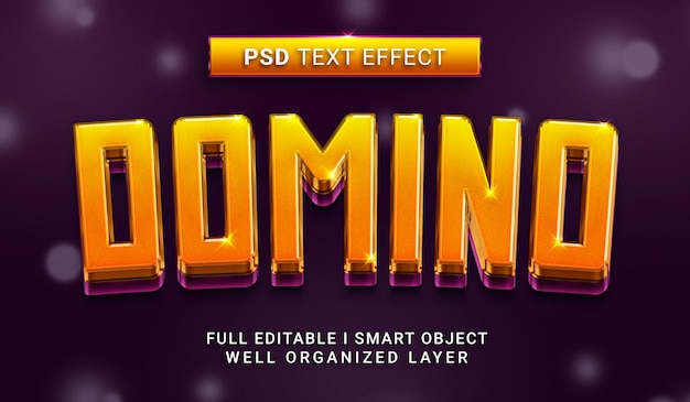 Texteffekt im domino-3d-stil
