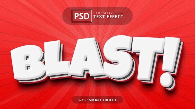 Texteffekt im Explosions-Cartoon-Stil editierbar