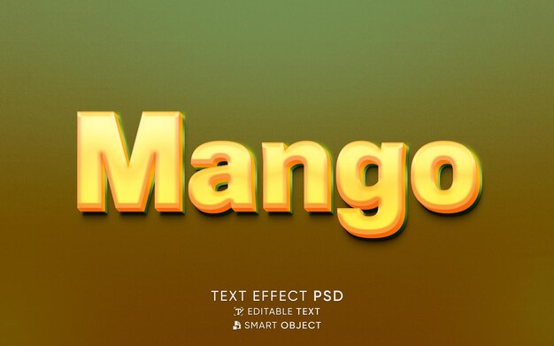 PSD texteffekt im mango-3d-stil