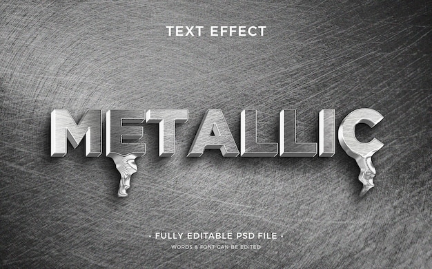 Texteffekt mit metallischen Tropfen